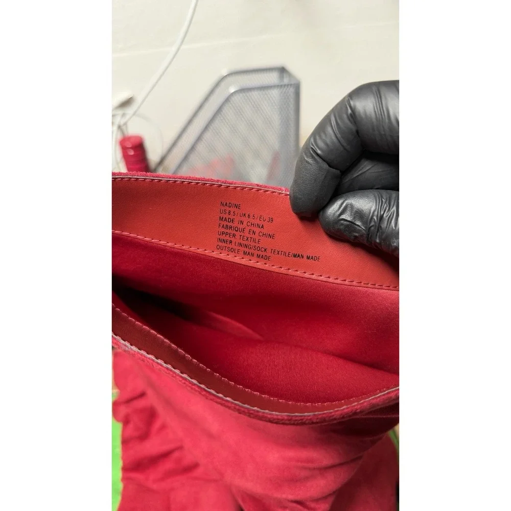 Red Over The‎ Knee Boots Nadine Size 8.5 EU 39 Stiletto Heels